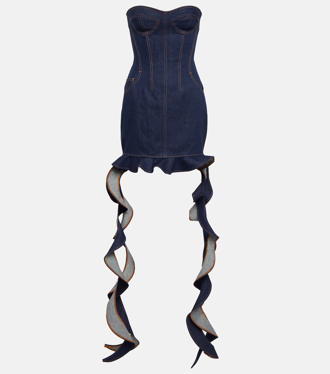 Vestido corto en denim | David Koma