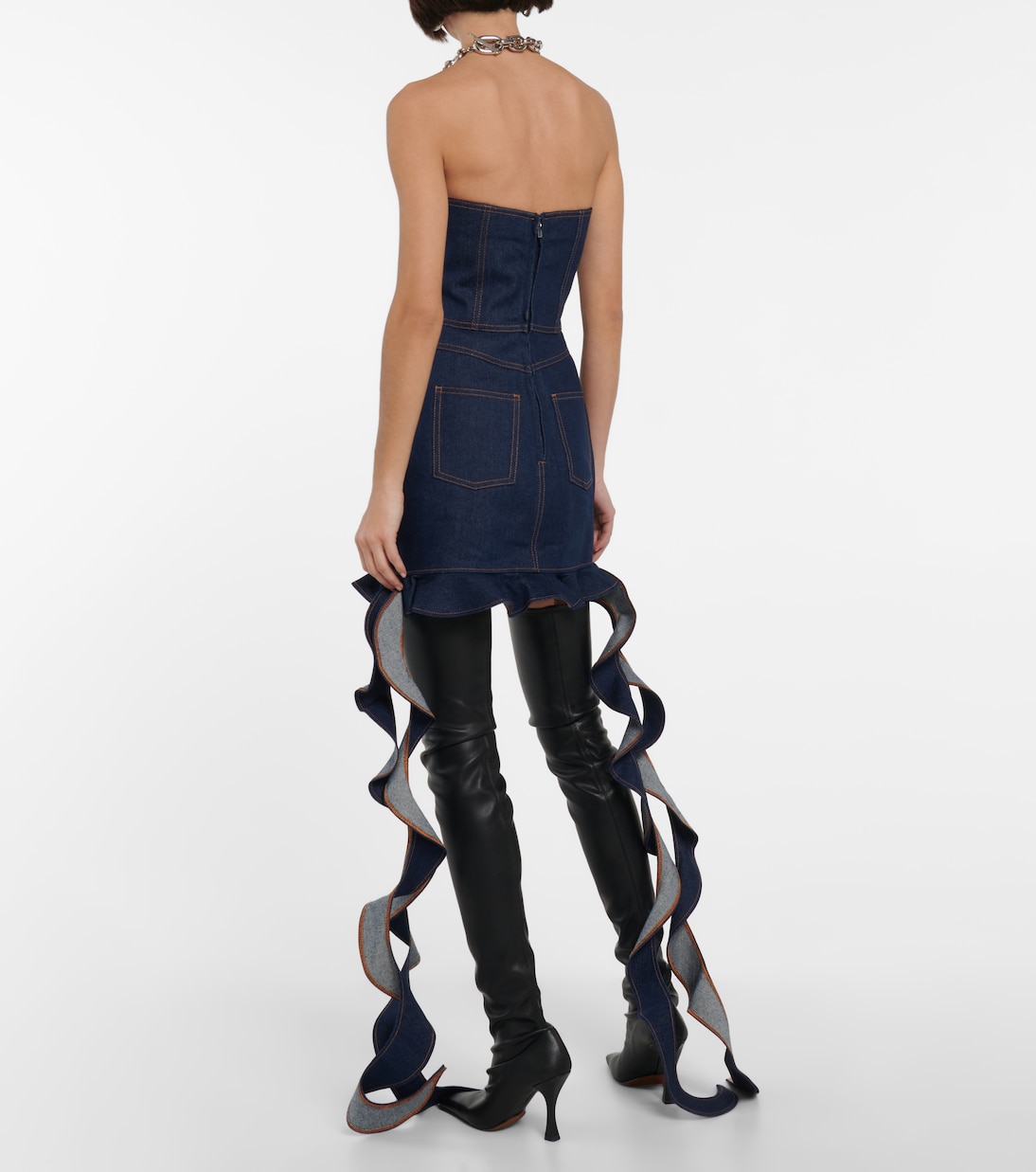 Vestido corto en denim | David Koma