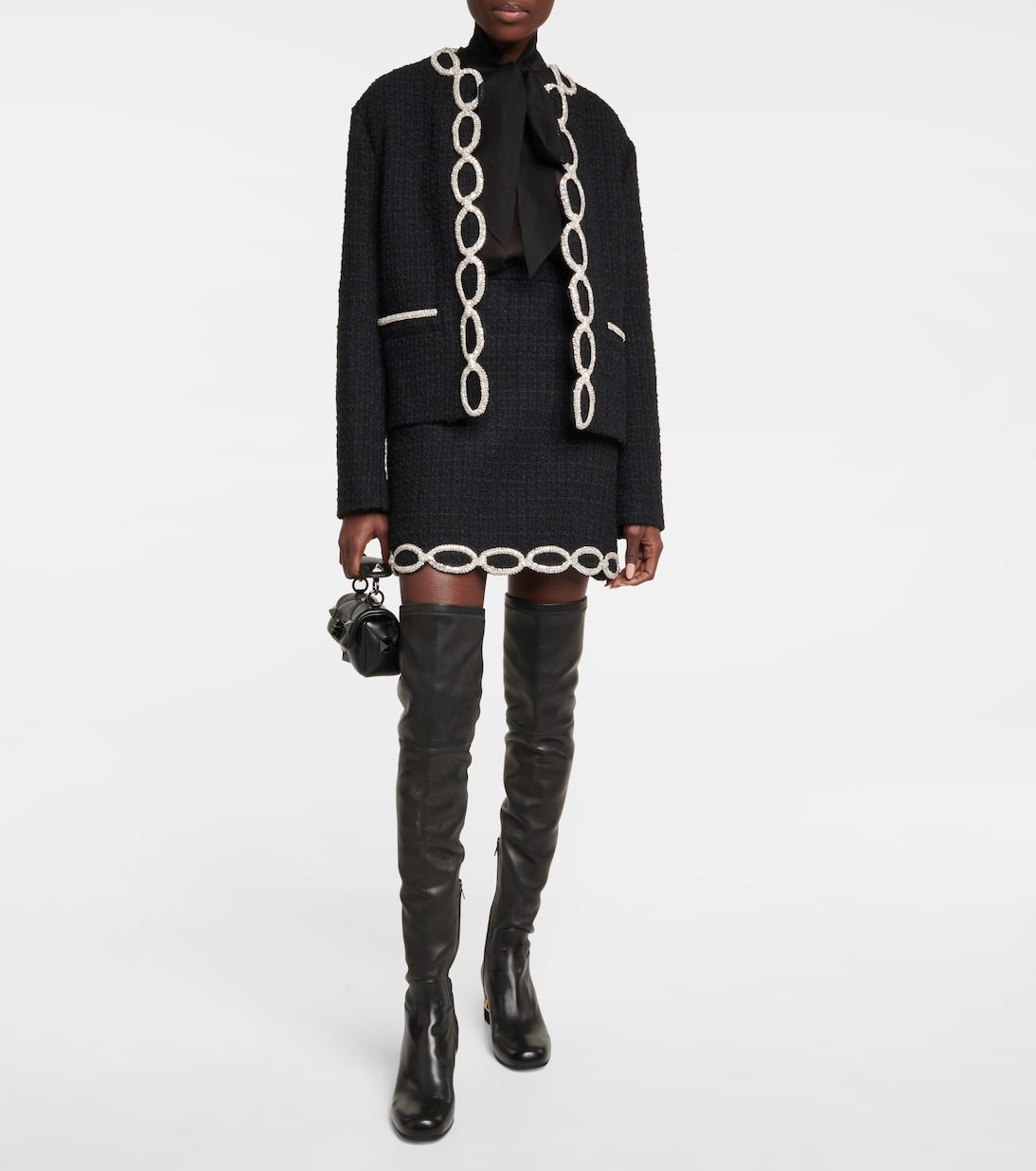 Verzierter Minirock aus Tweed | Valentino