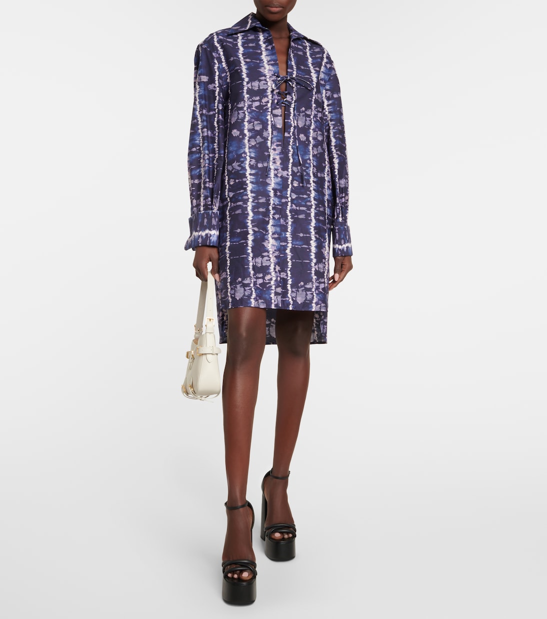 Nia印花棉质混纺衬衫式连衣裙 | Altuzarra