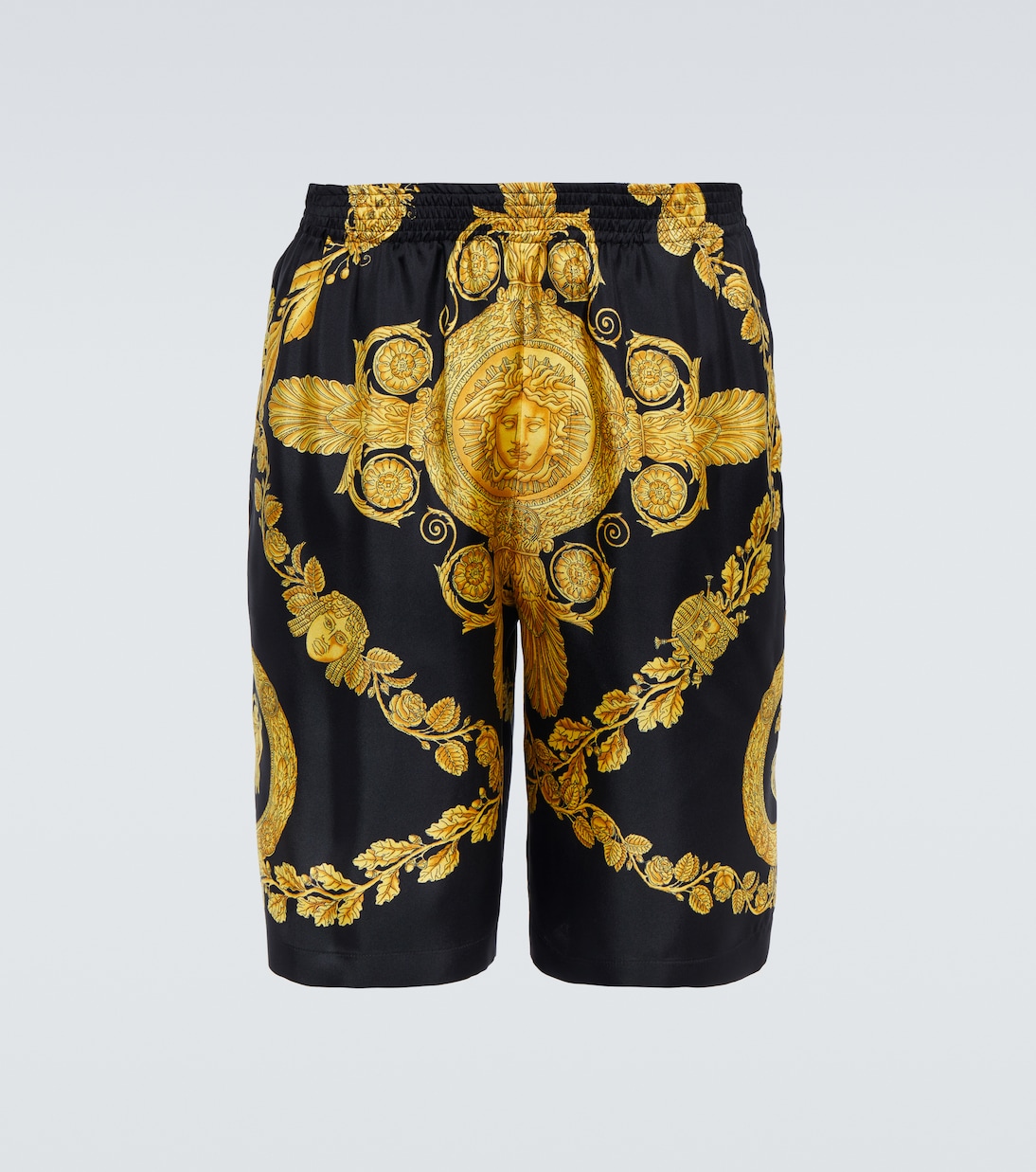 Printed silk twill shorts | Versace