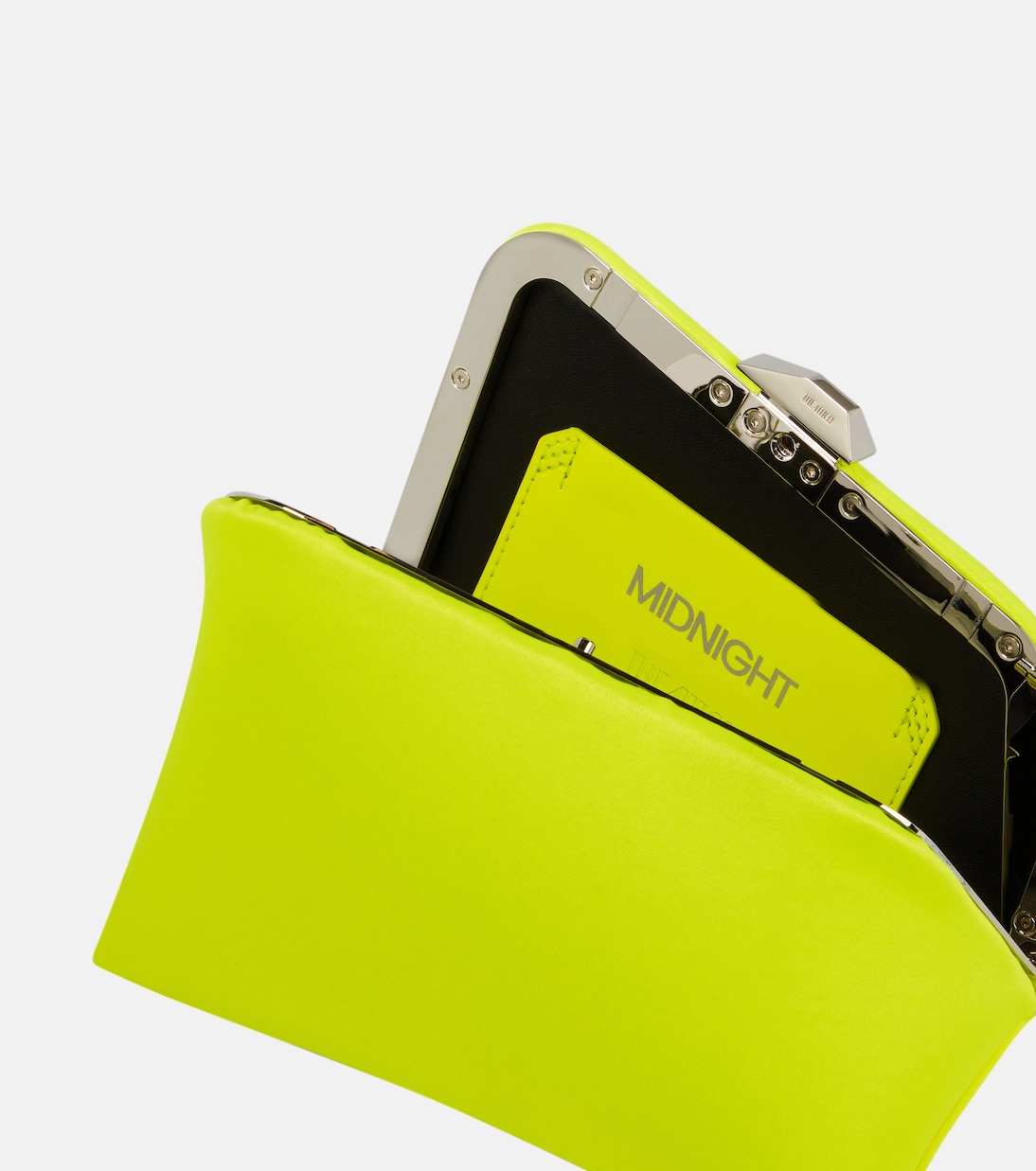 Clutch Midnight aus Satin | The Attico