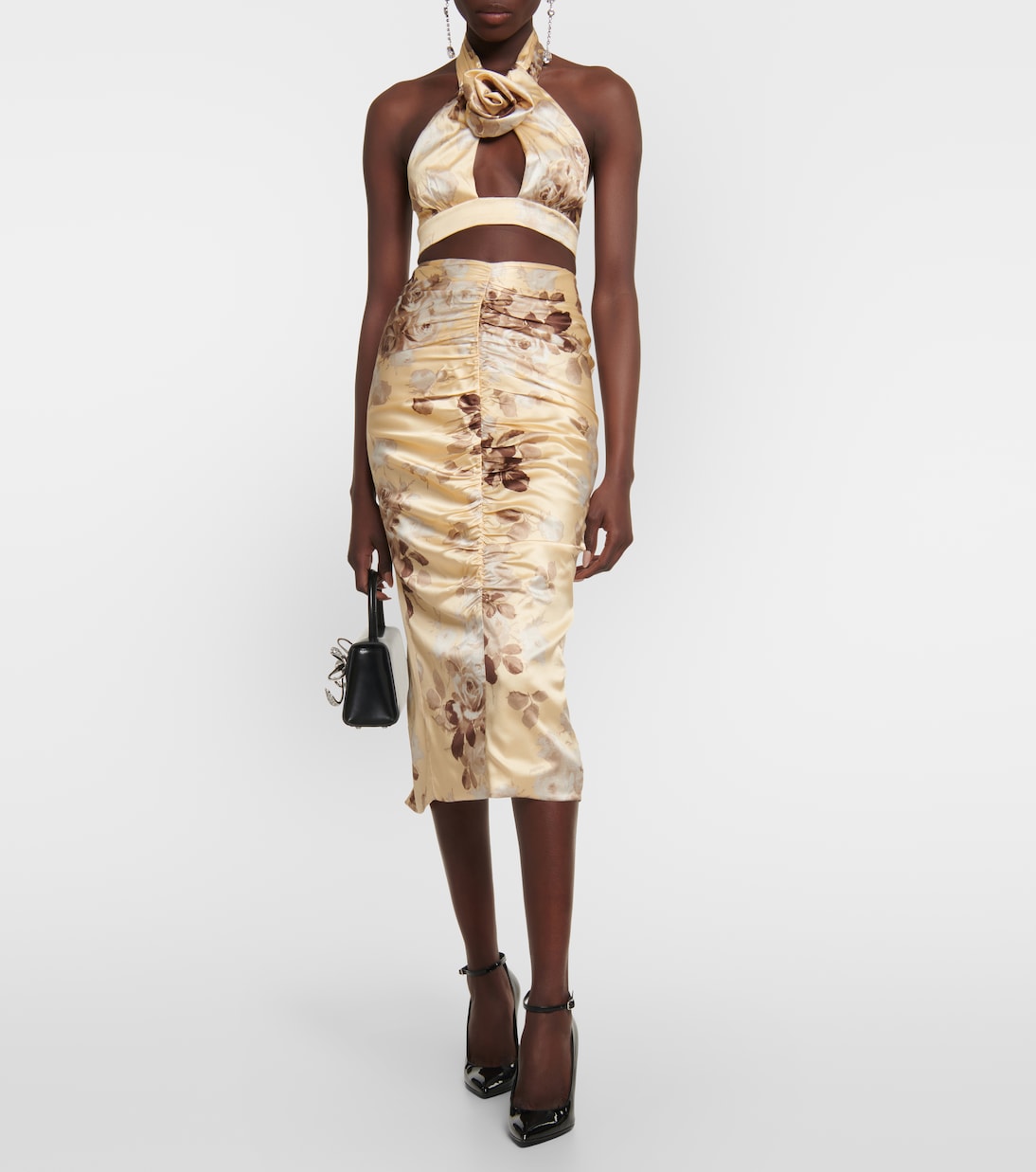 Cropped-Top aus Seidensatin | Alessandra Rich