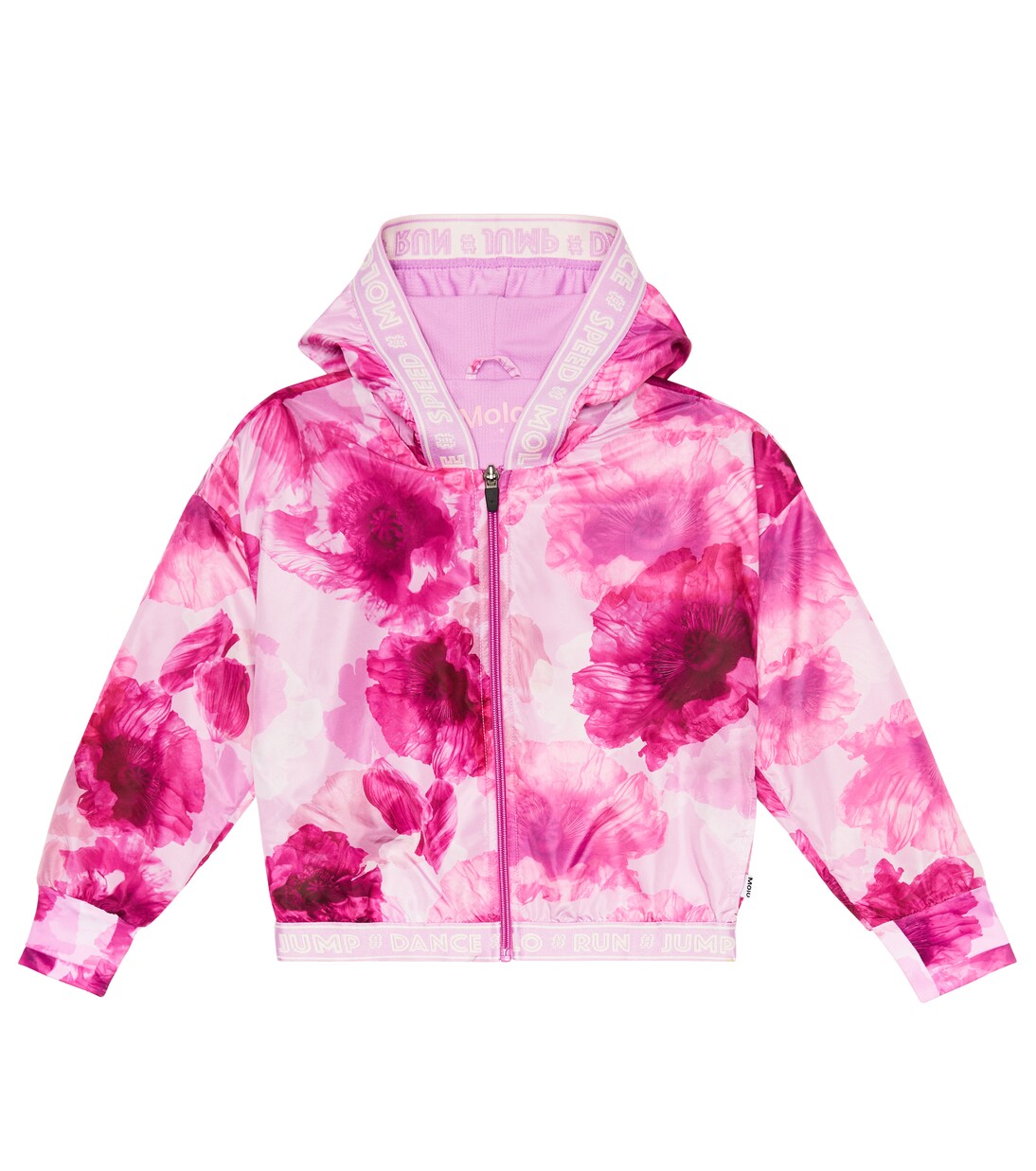 Sweat-shirt à capuche à logo et fleurs | Molo