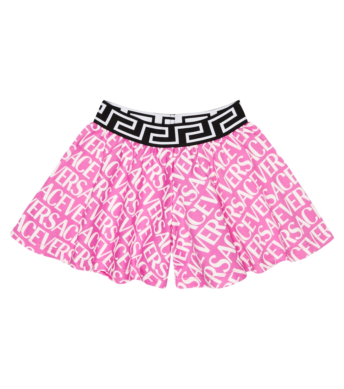 Logo cotton jersey shorts | Versace Kids