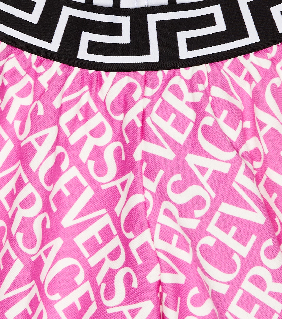 Logo cotton jersey shorts | Versace Kids