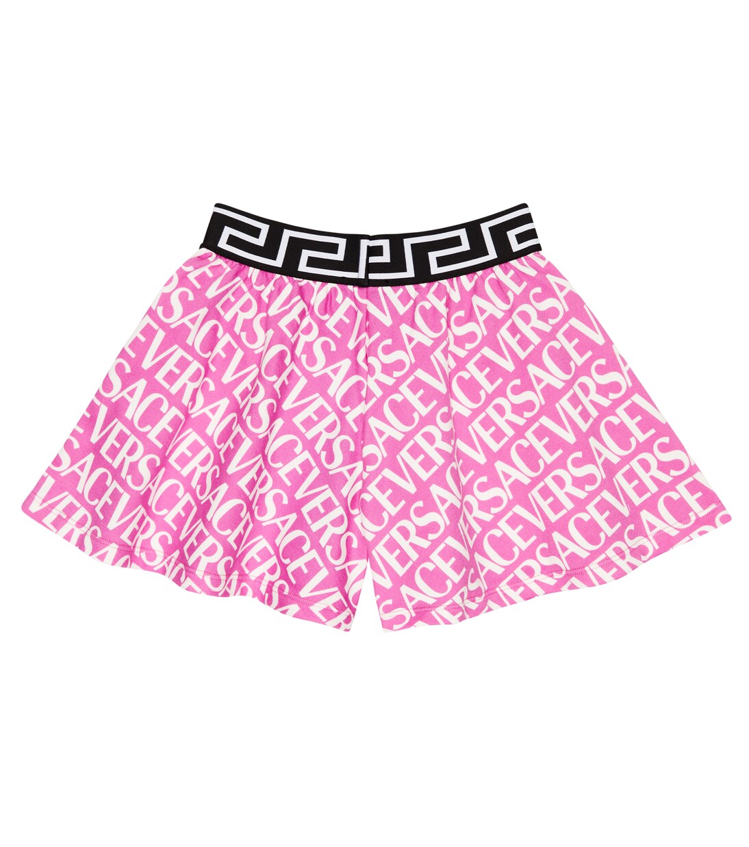 Logo cotton jersey shorts | Versace Kids