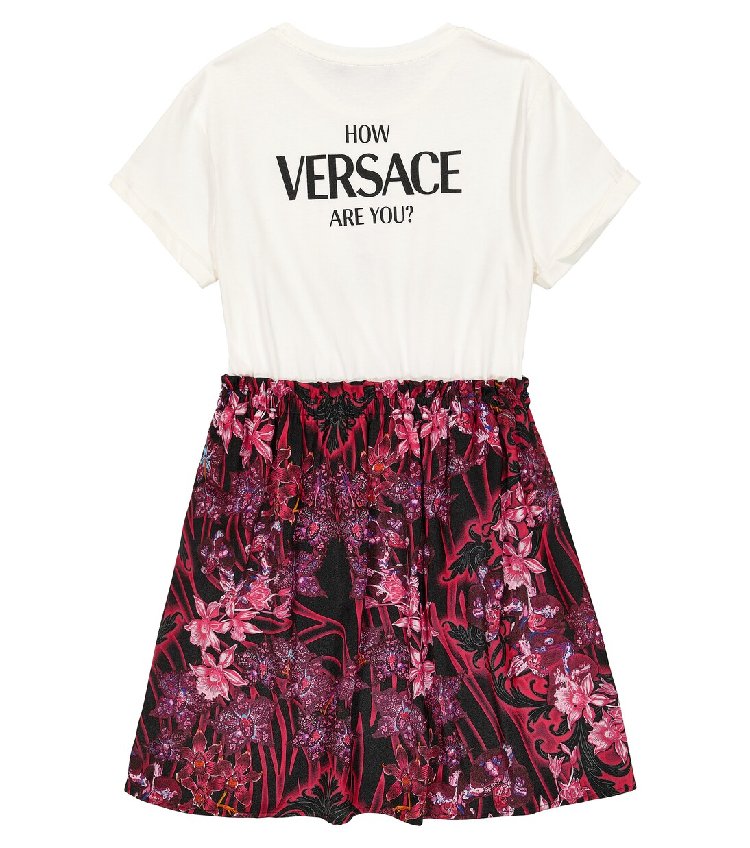 Orchid Barocco printed dress | Versace Kids