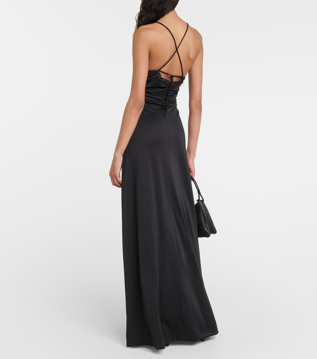 Robe longue en crêpe | Ganni