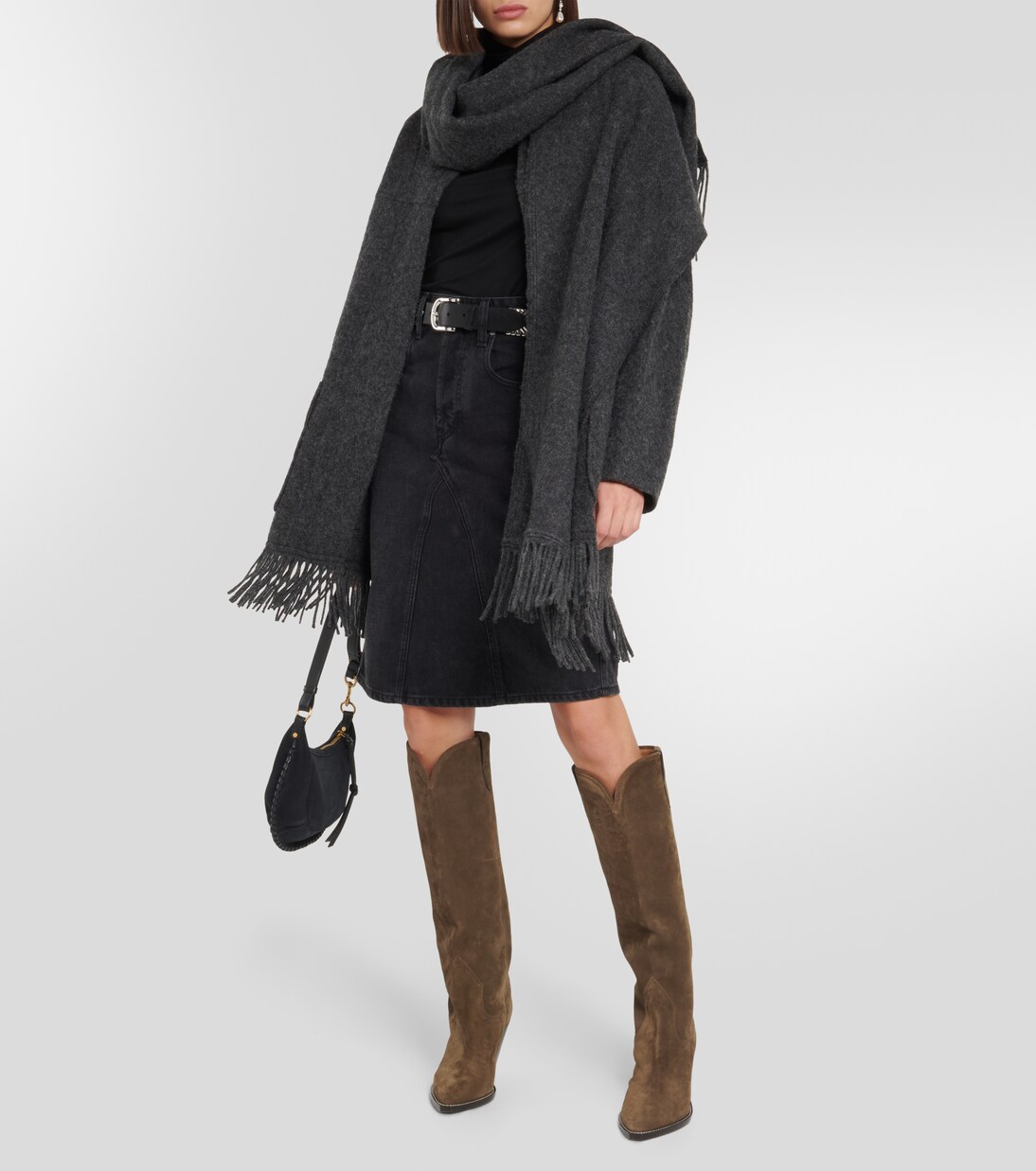 Fiali denim midi skirt | Marant Etoile