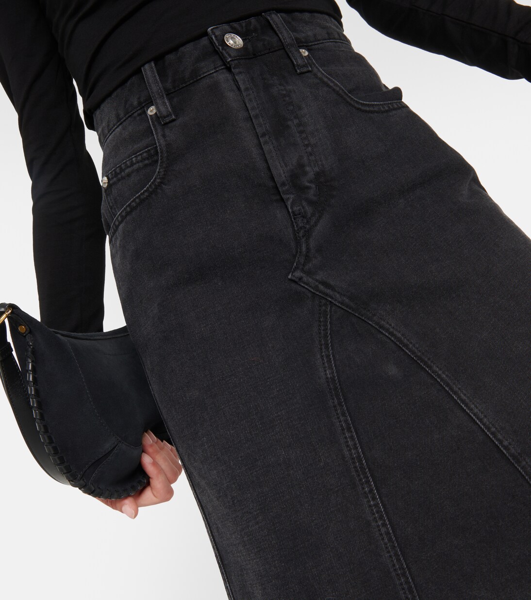 Fiali denim midi skirt | Marant Etoile