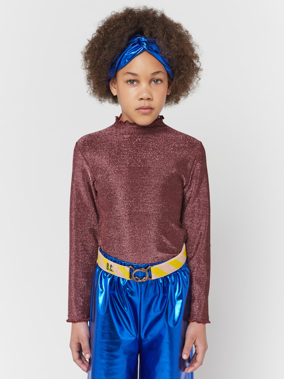 Glitter turtleneck top | Bobo Choses