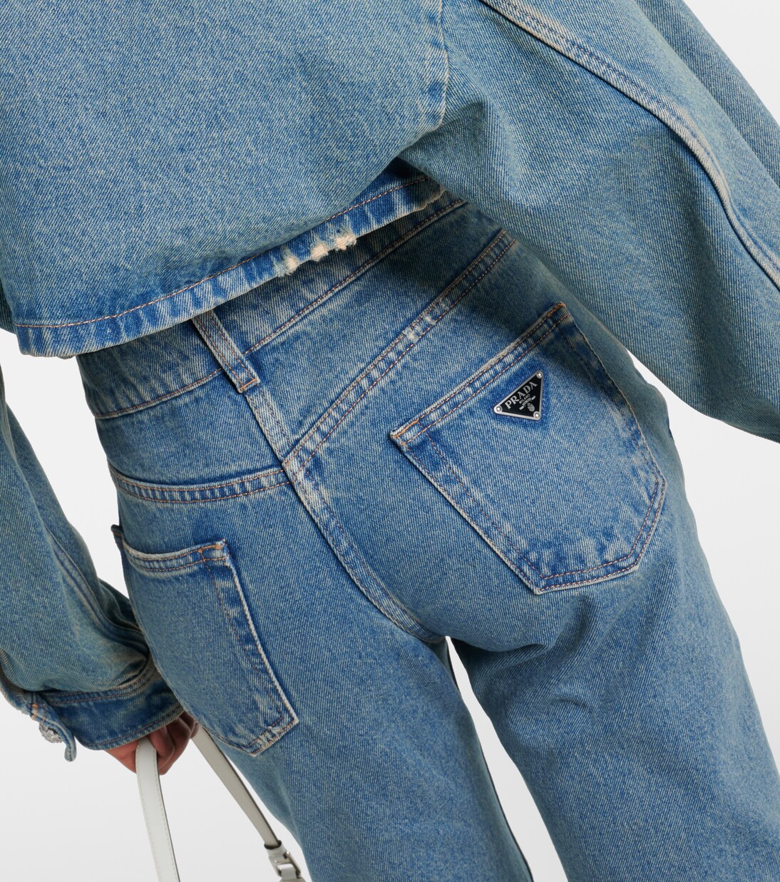 Jean droit à taille mi-haute | Prada