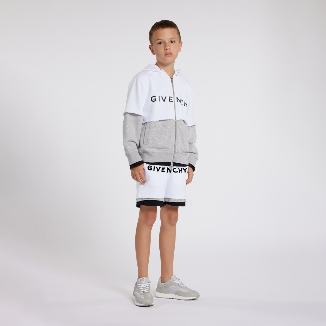 코튼 블렌드 쇼츠 | Givenchy Kids