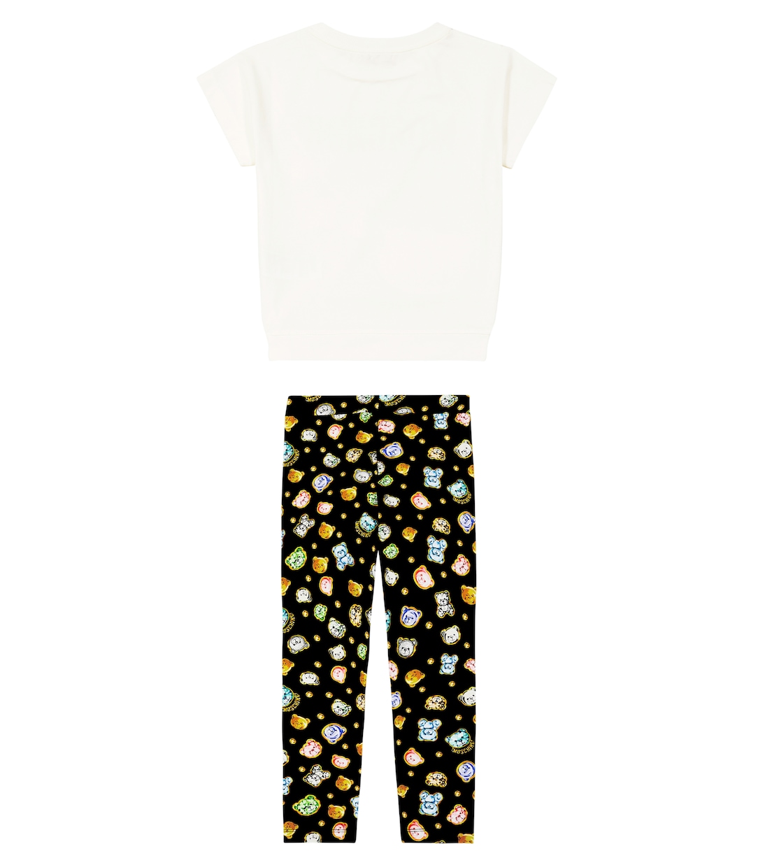 Printed cotton T-shirt and leggings set | Moschino Kids