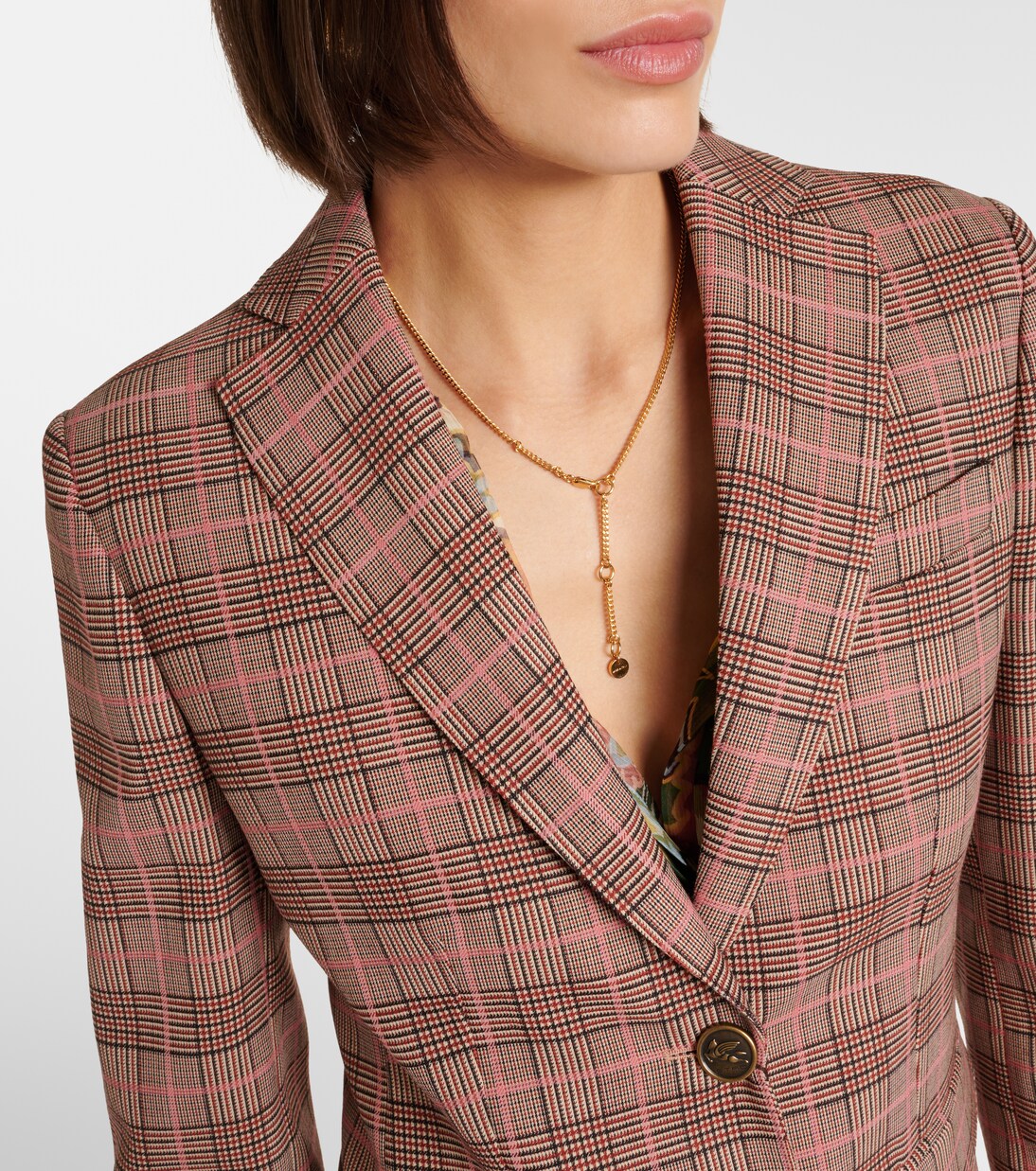 Blazer de mezcla de lana a cuadros | Etro