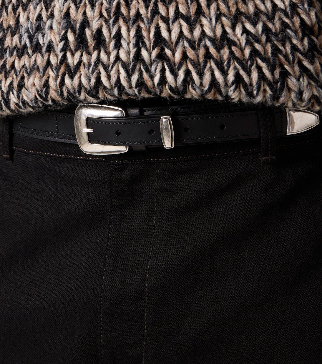 Minimal Western leather belt | Lemaire