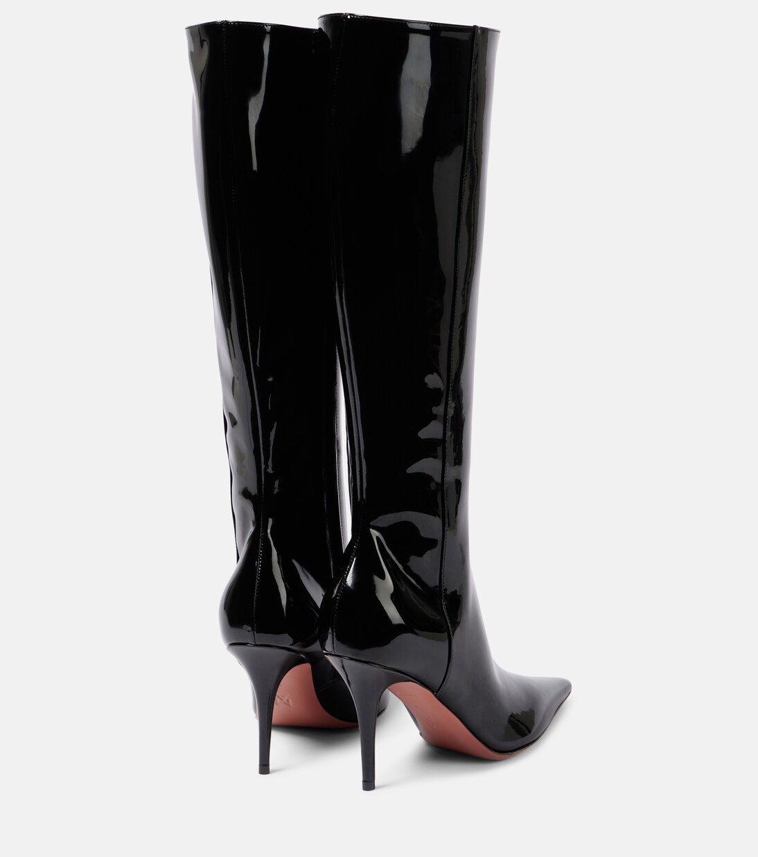 Barbara 90 patent leather knee-high boots | Amina Muaddi