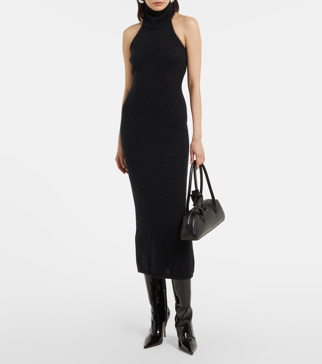 Barbara 90 patent leather knee-high boots | Amina Muaddi