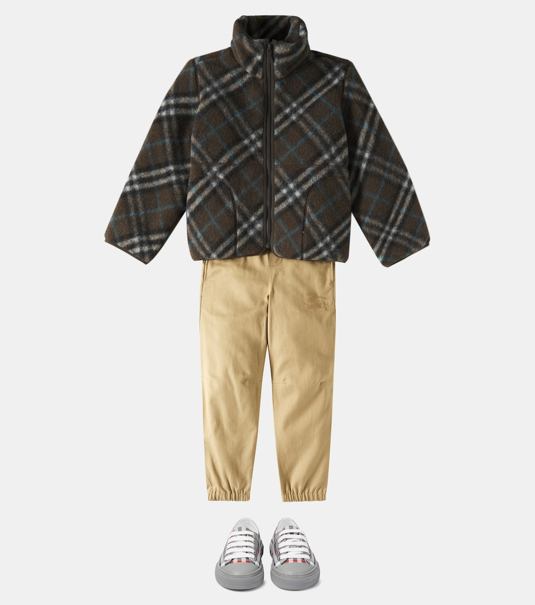 Burberry Check wool-blend fleece jacket | Burberry Kids