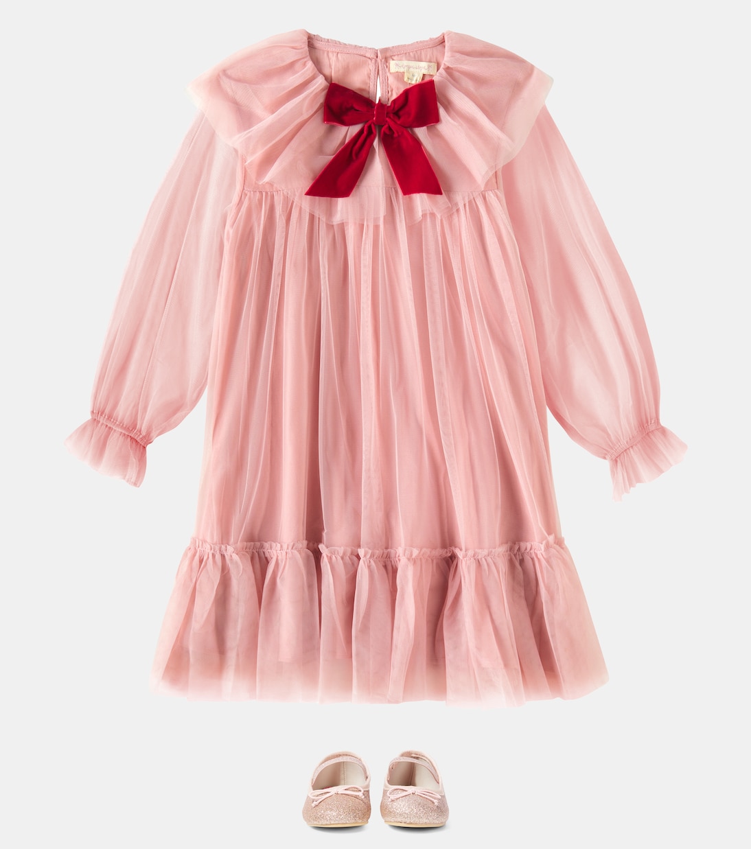 Bow-detail tulle dress | Konges Sløjd