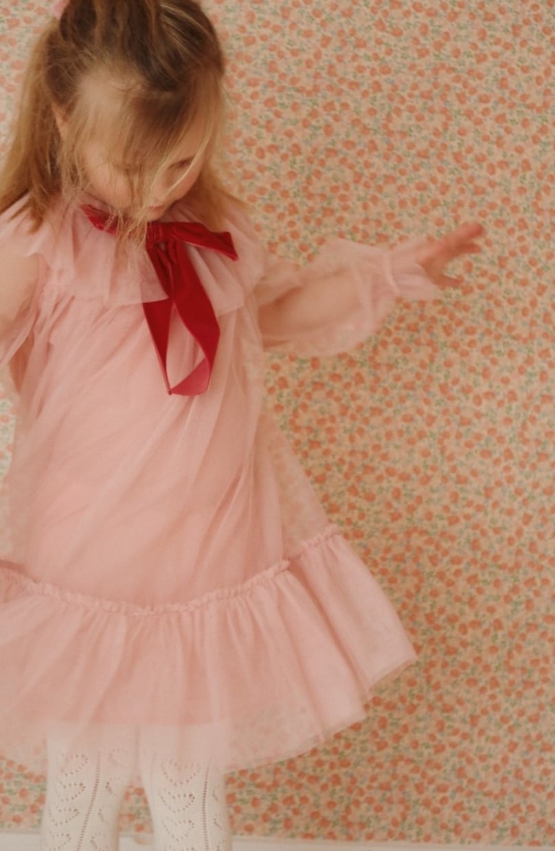 Bow-detail tulle dress | Konges Sløjd