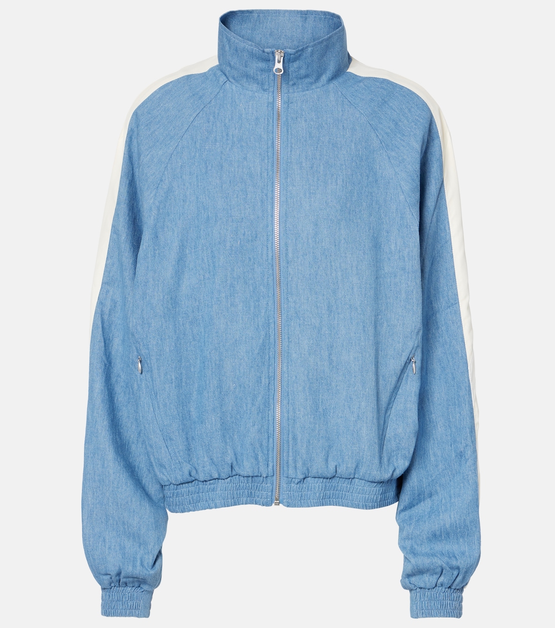 Oracle Elias hemp and cotton chambray track jacket | The Upside