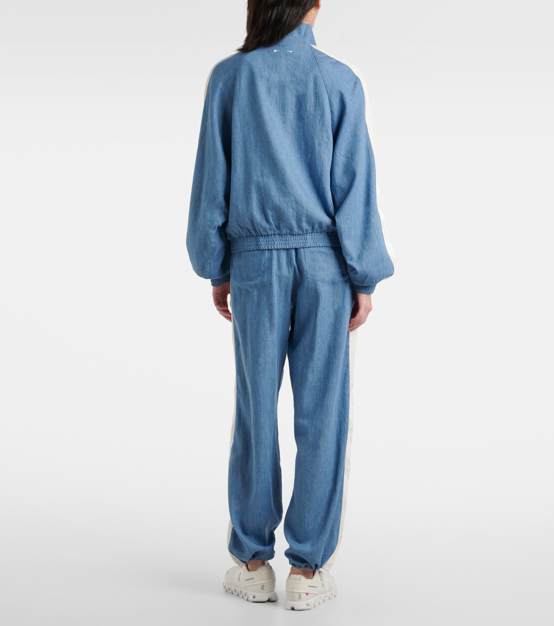 Oracle Elias hemp and cotton chambray track jacket | The Upside