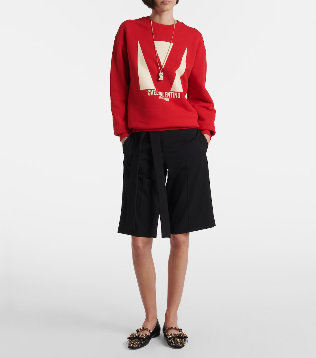 Sweatshirt Chez Valentino aus Baumwoll-Jersey | Valentino