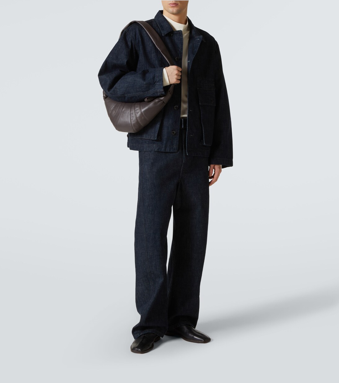 Messenger Bag Croissant Small aus Leder | Lemaire