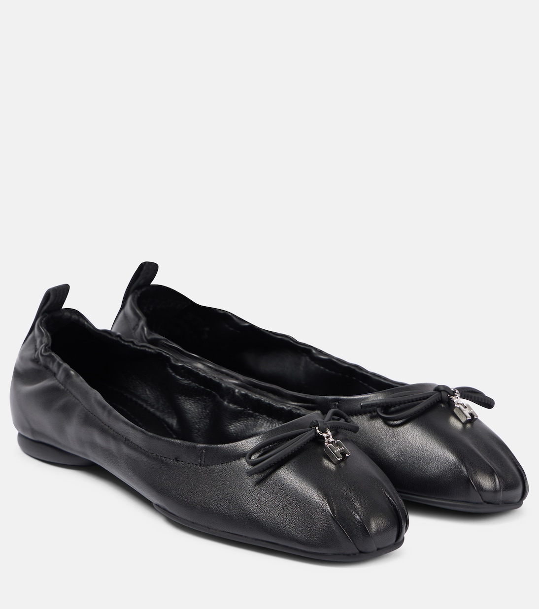H684 bow-detail leather ballet flats | Hogan