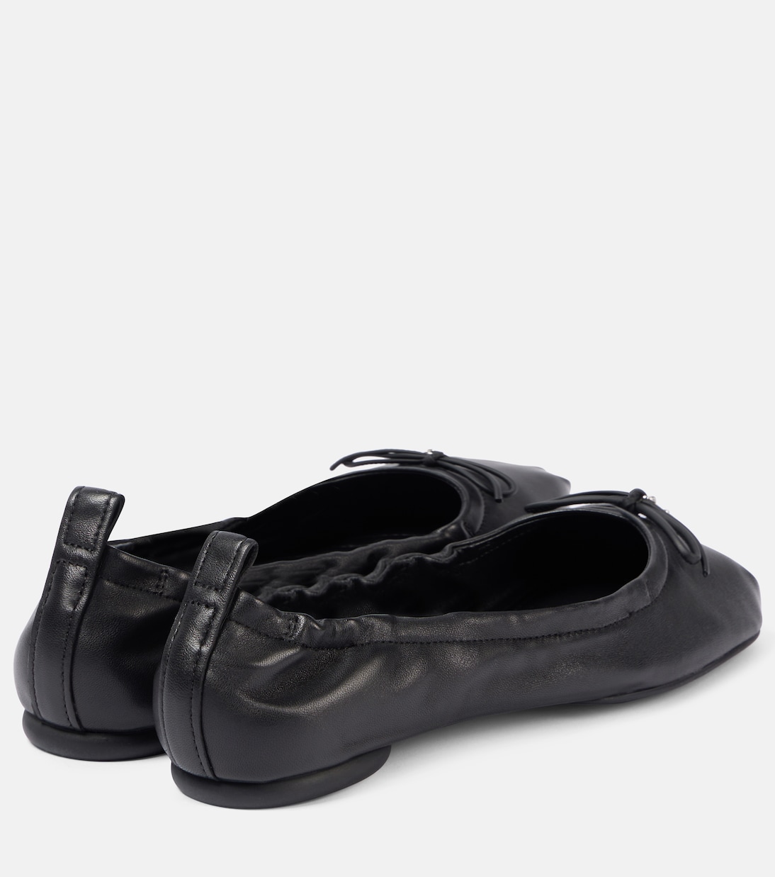 H684 bow-detail leather ballet flats | Hogan