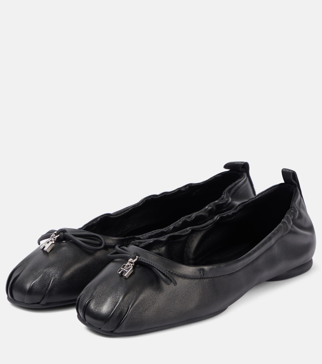 H684 bow-detail leather ballet flats | Hogan