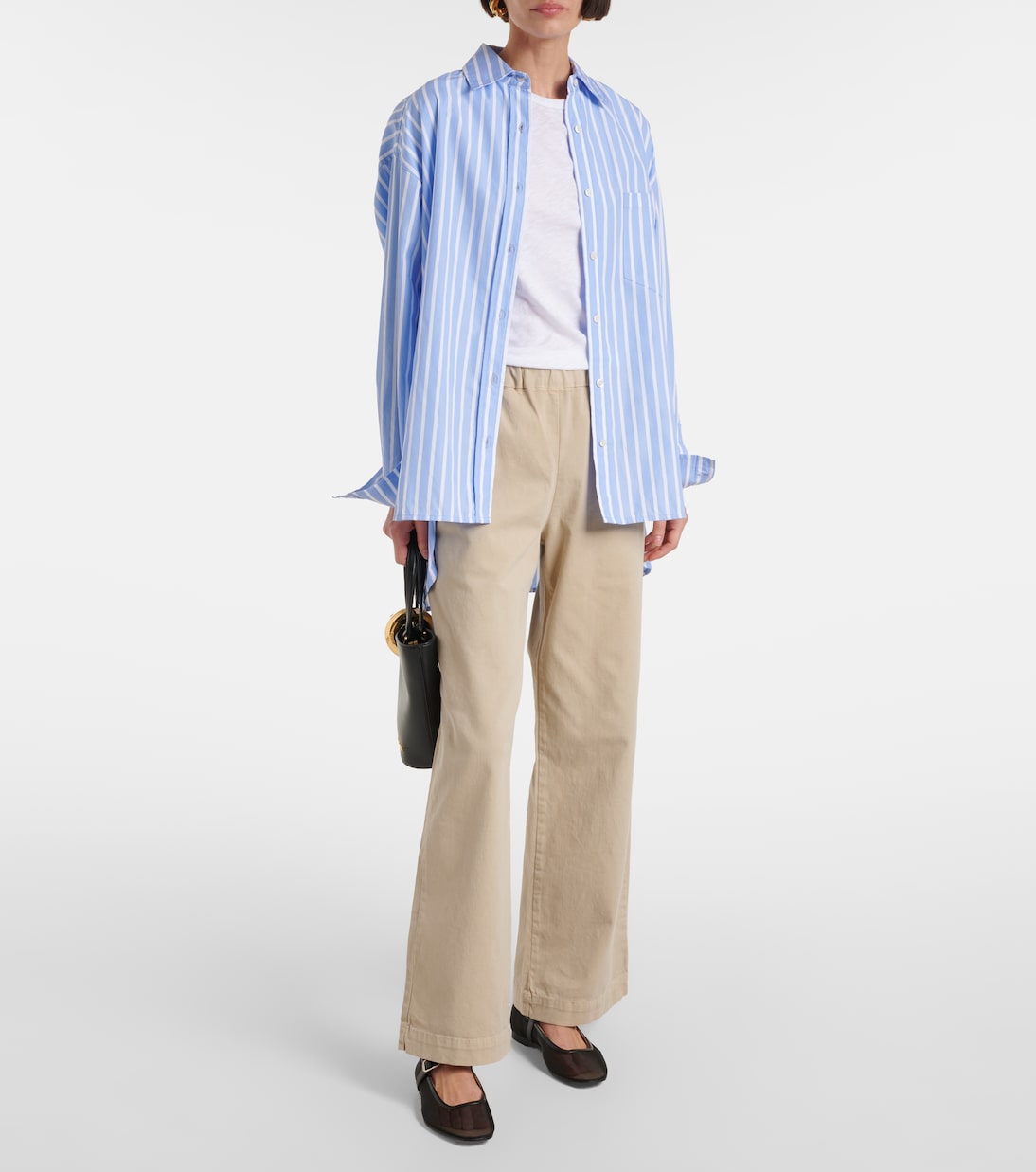 Pantalon droit Naya en coton mélangé | Velvet