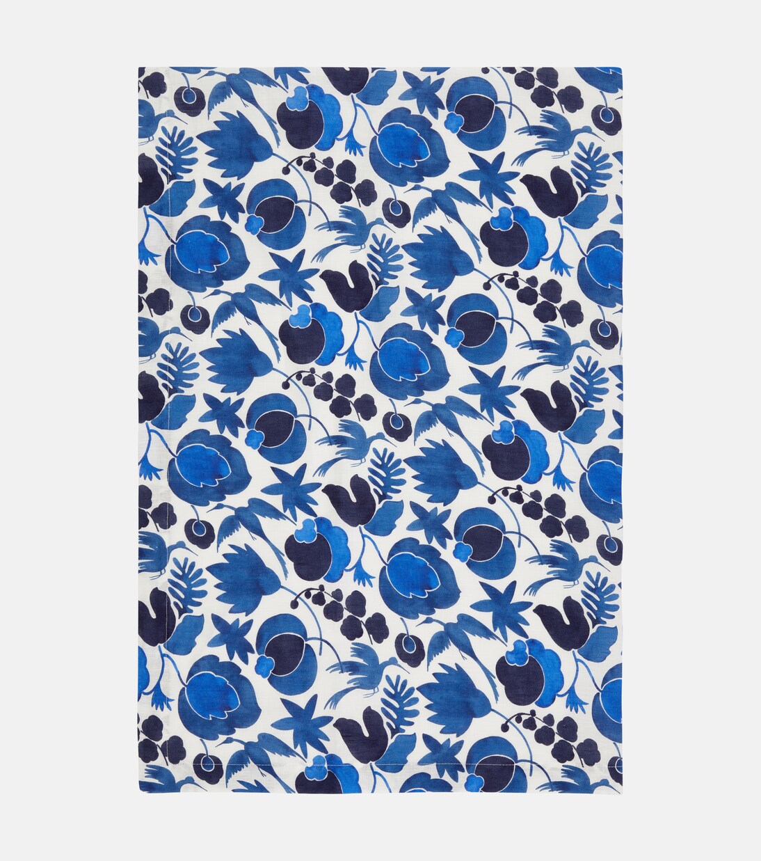 Wildbird Blu Medium linen tablecloth | La DoubleJ