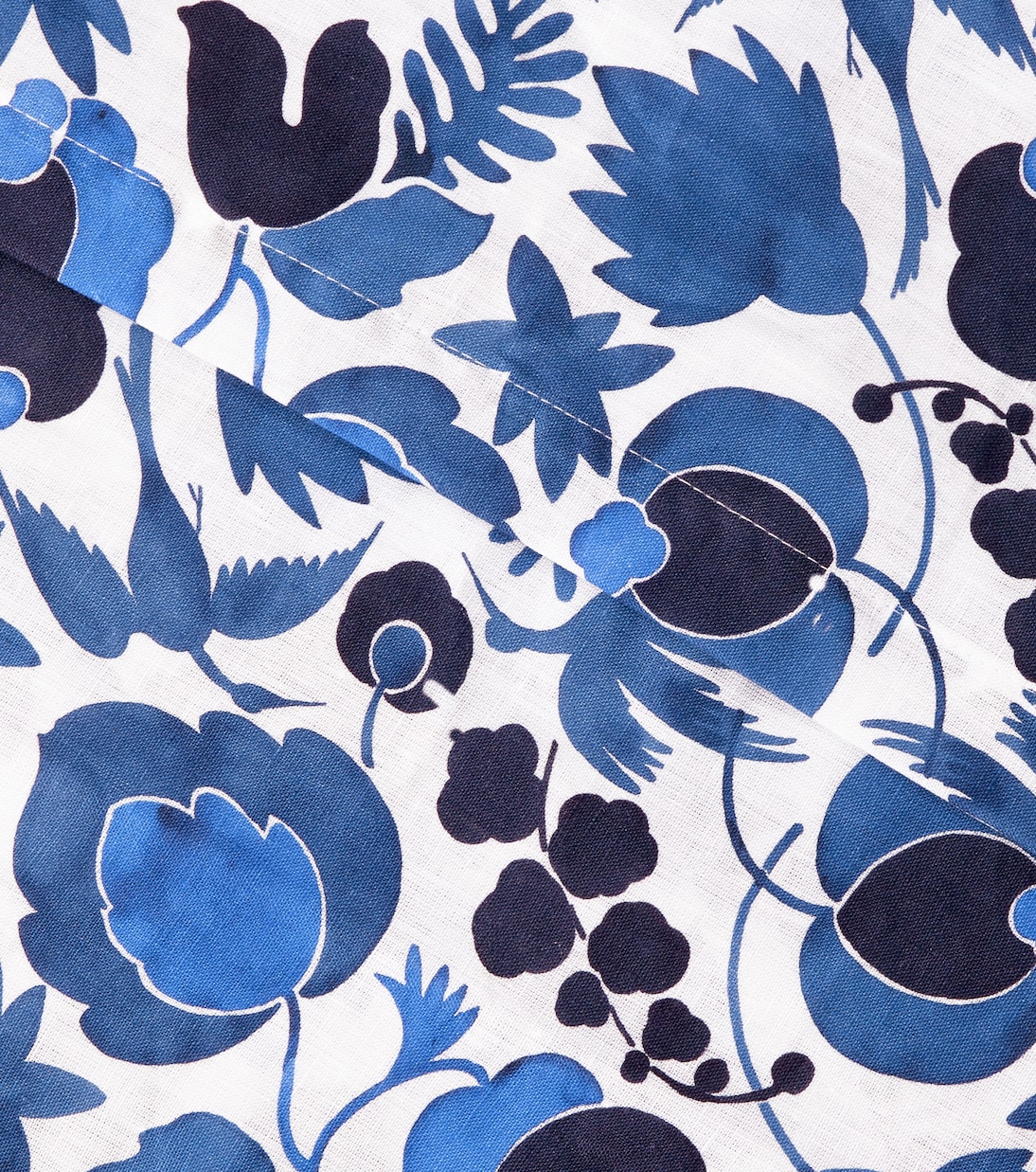 Wildbird Blu Medium linen tablecloth | La DoubleJ