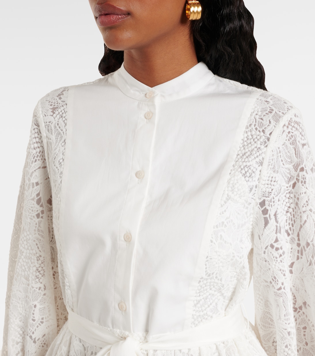 Midikleid aus Baumwollspitze | Erdem