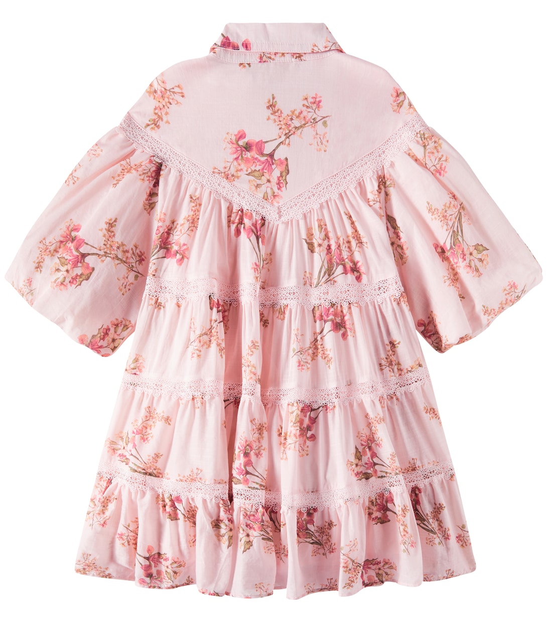 Floral tiered cotton shirt dress | Petite Amalie  
