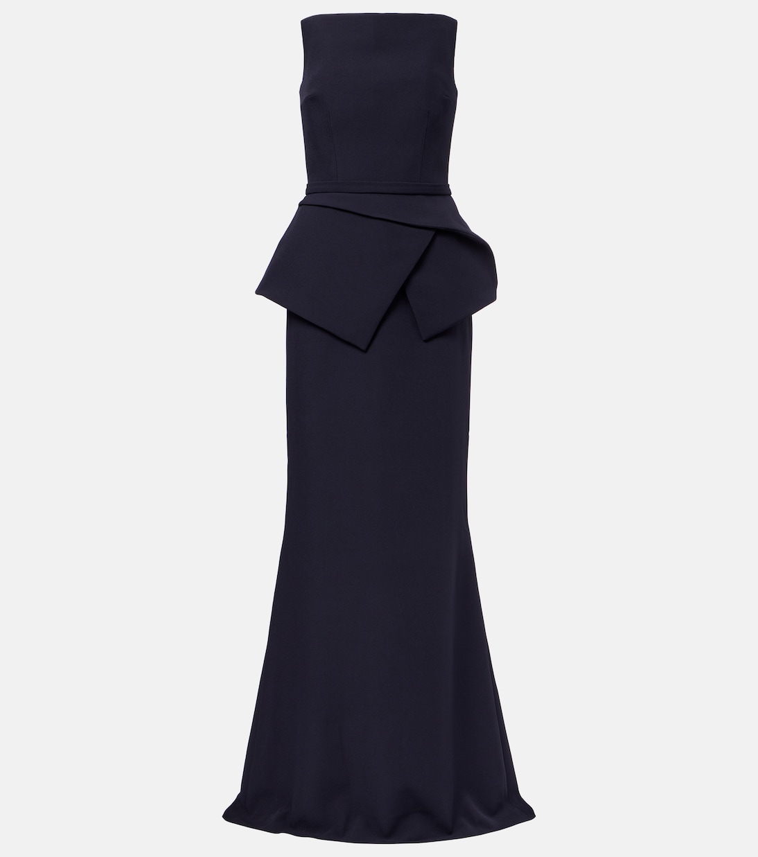 Abito lungo in crêpe con cintura | Safiyaa