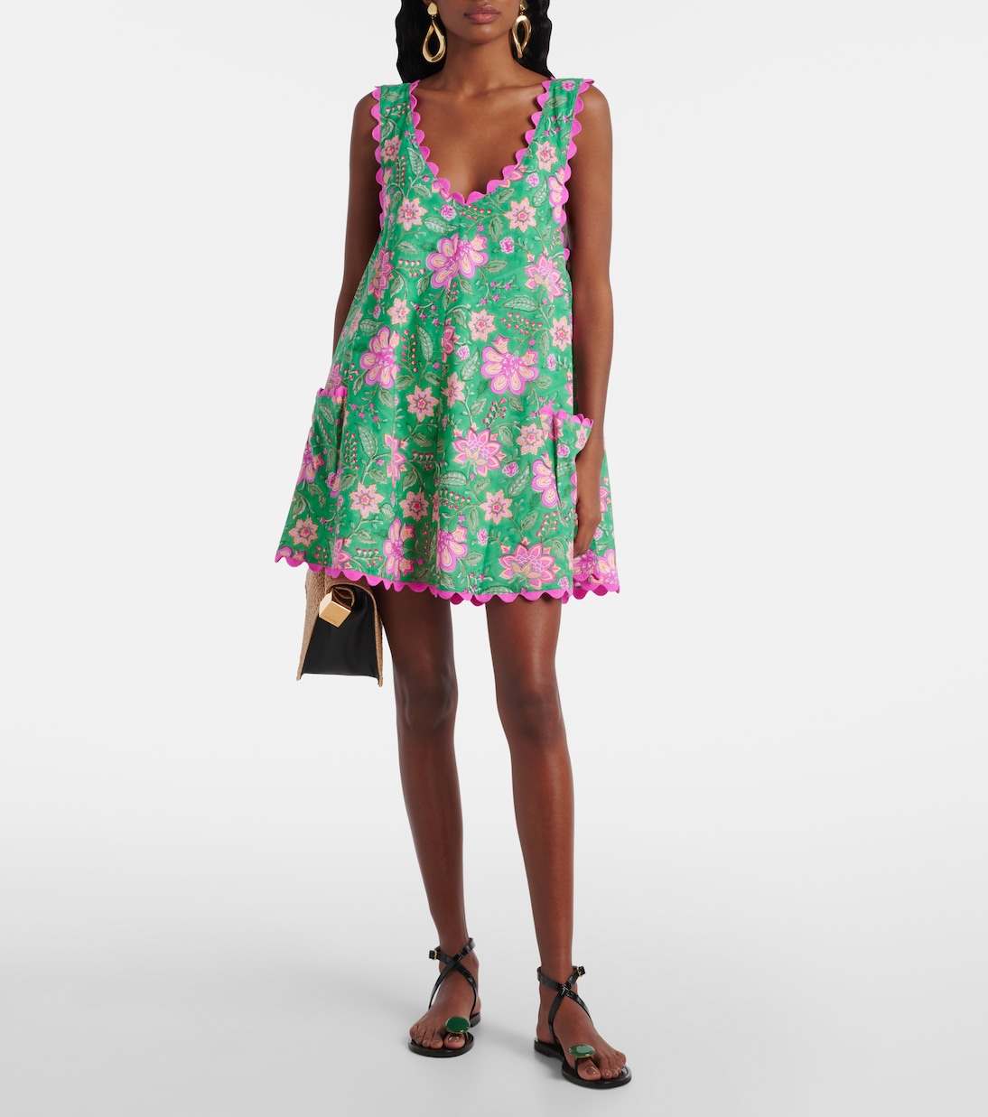 Floral printed cotton minidress | Juliet Dunn