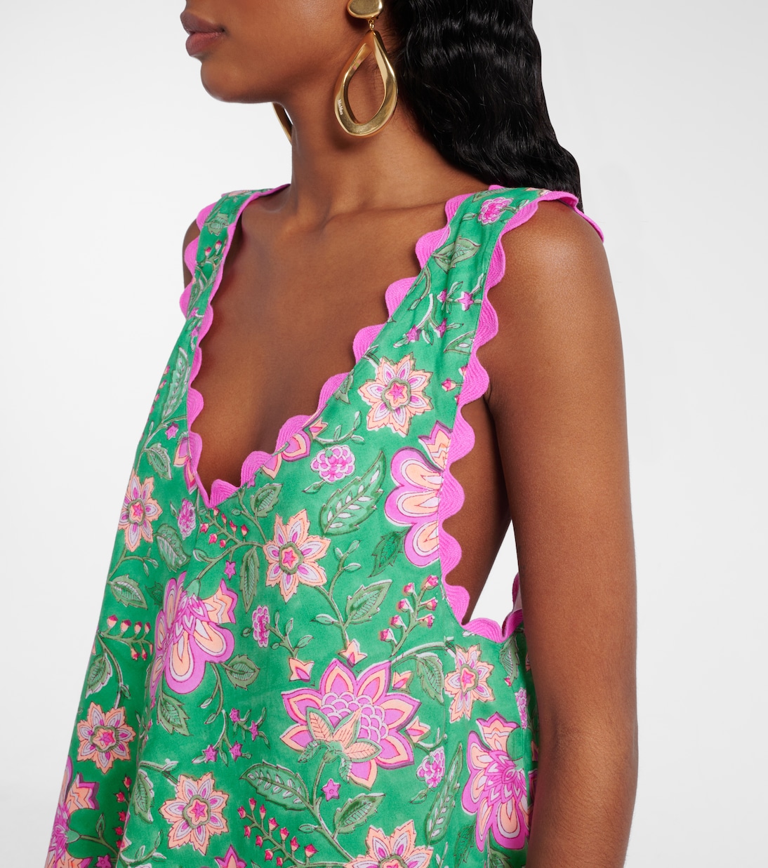 Floral printed cotton minidress | Juliet Dunn