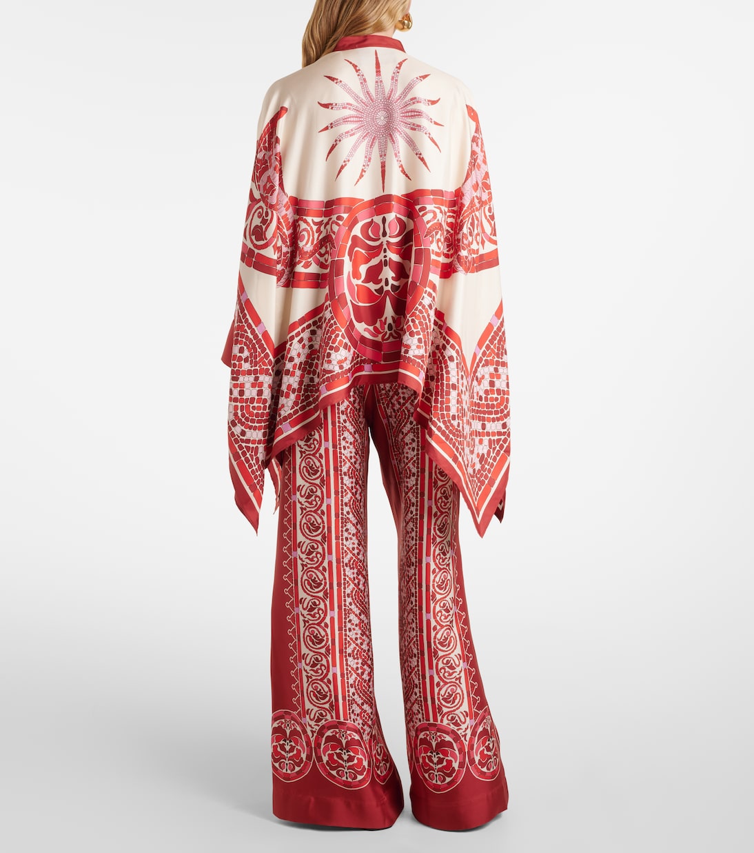 Foulard printed silk twill shirt | La DoubleJ