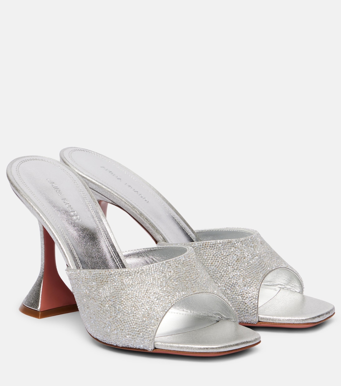 Lupita 95 embellished leather mules | Amina Muaddi