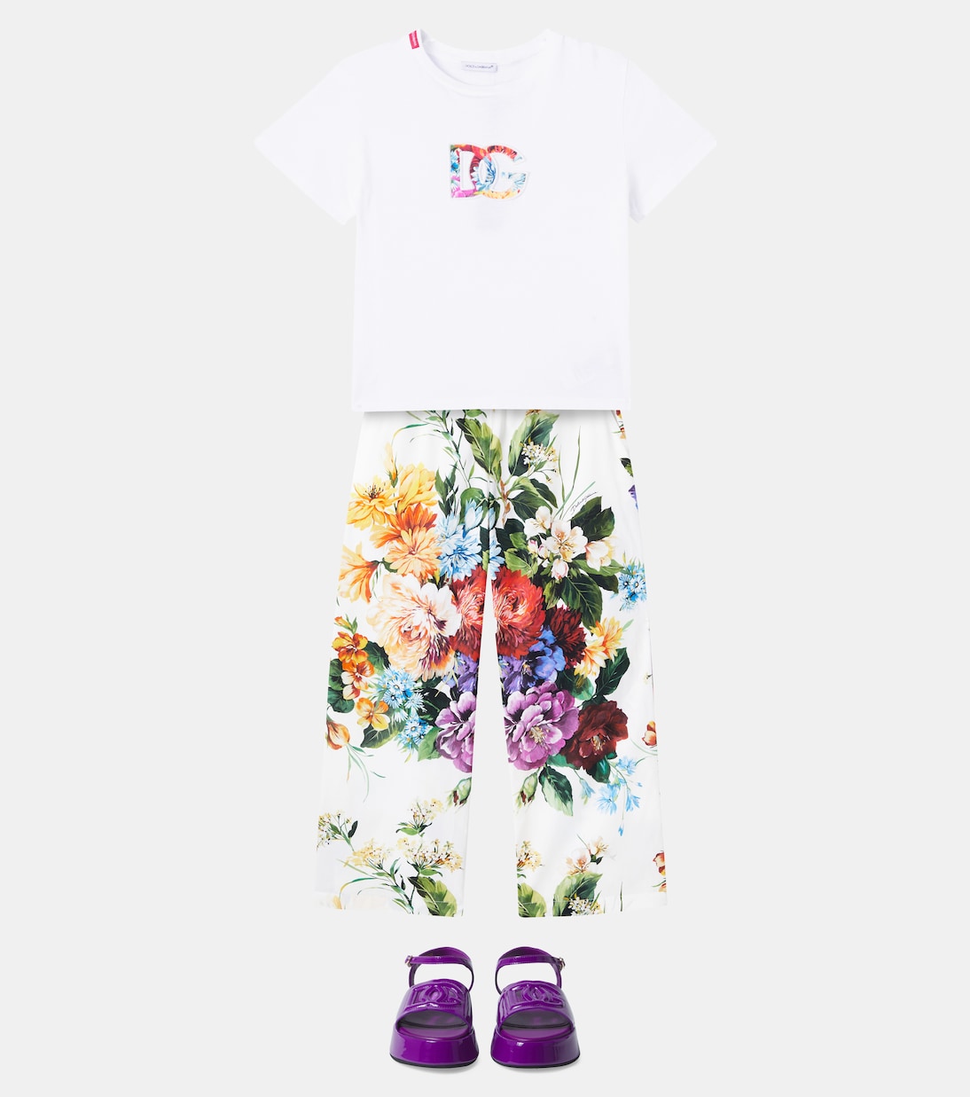 DG patent leather platform sandals | Dolce&Gabbana Kids