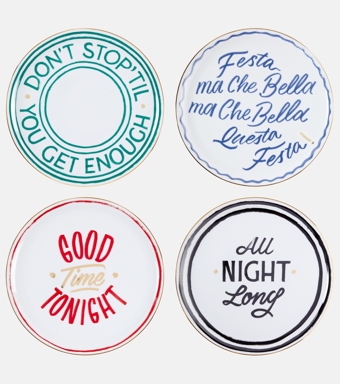 The Club set of 4 pizza plates | Bitossi