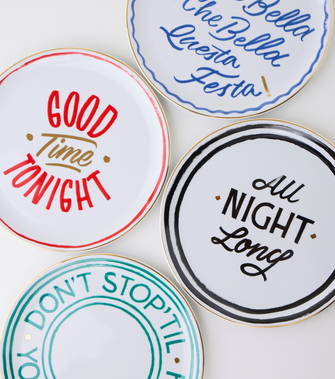 The Club set of 4 pizza plates | Bitossi