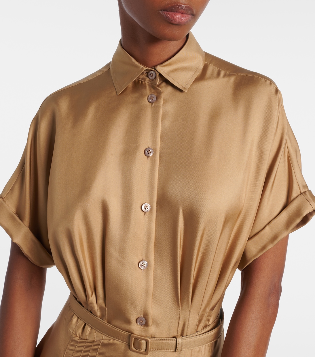 Abito midi in raso di seta | Ralph Lauren Collection