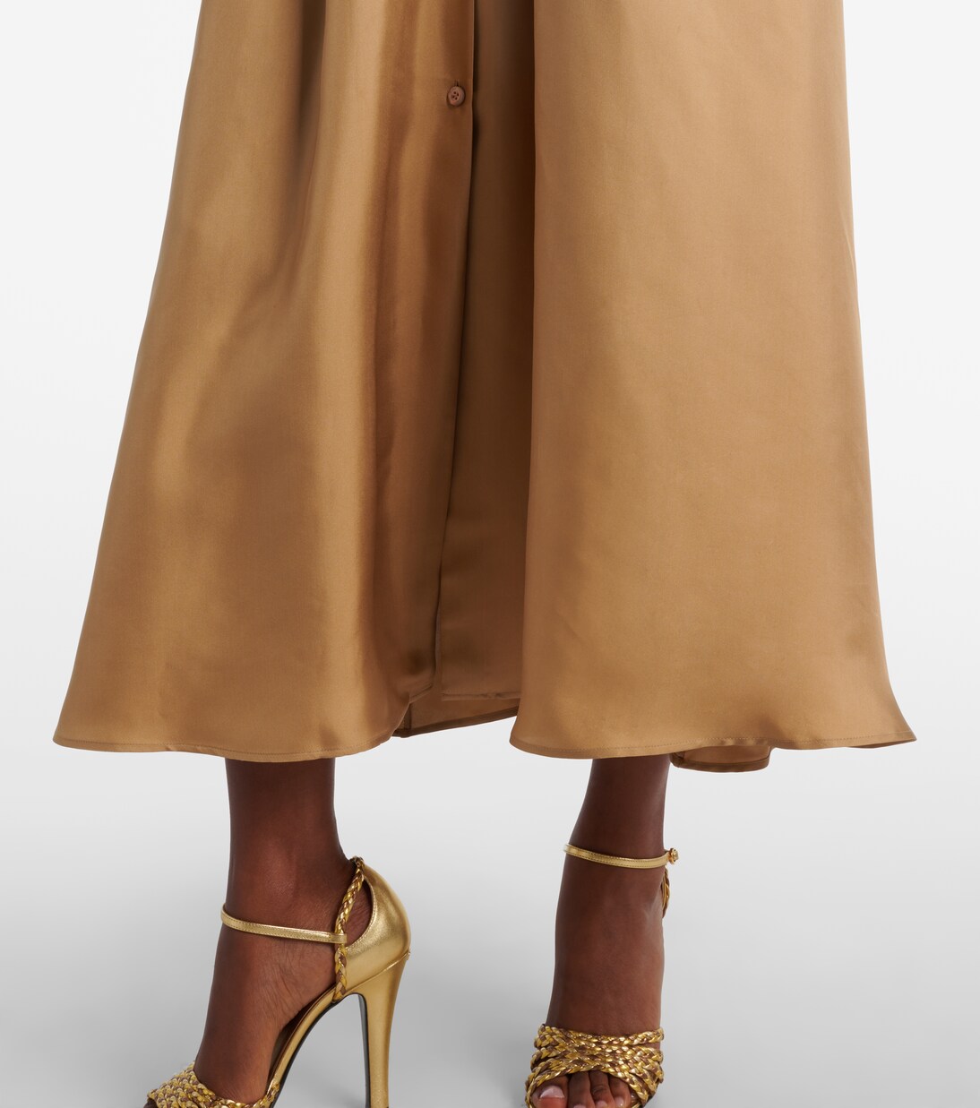 Abito midi in raso di seta | Ralph Lauren Collection