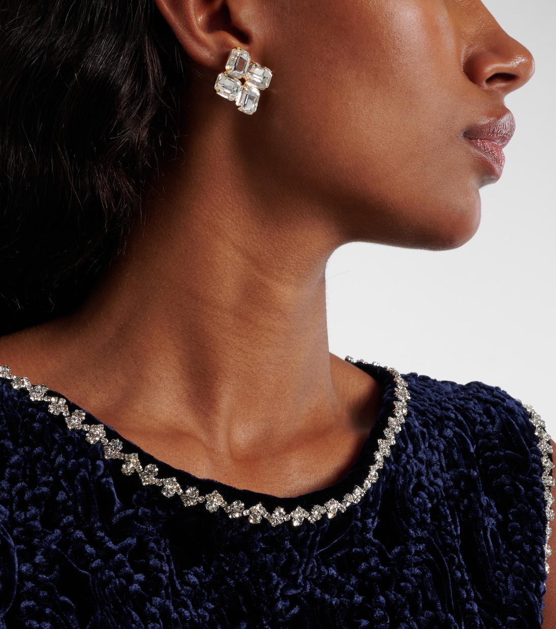 Piccolo embellished gold-plated earrings | Jennifer Behr