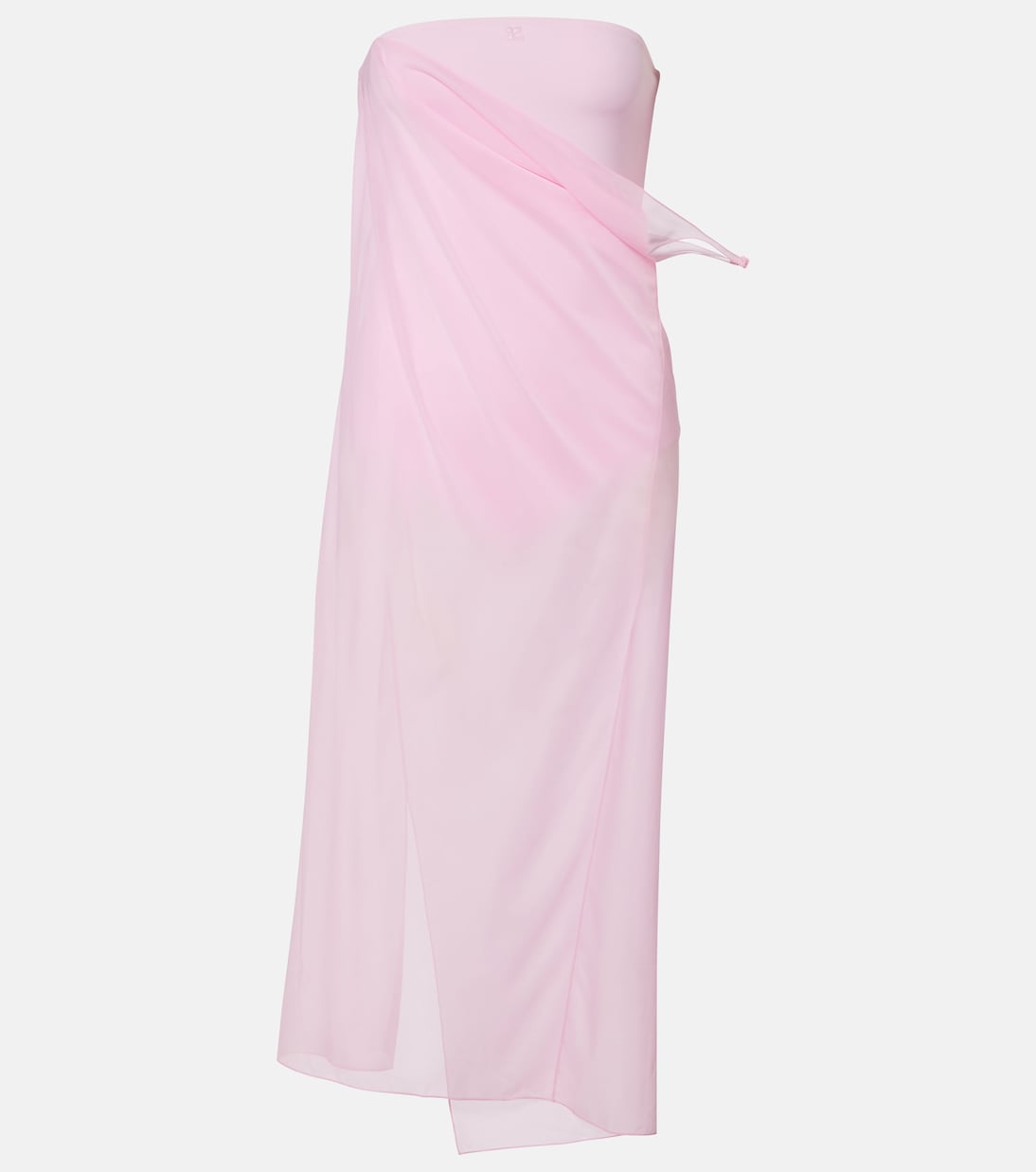 Midikleid aus Jersey und Crêpe | Courrèges